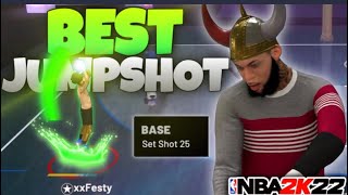 *NEW* BEST SETSHOT 25 JUMPSHOT IN NBA 2K22 HANDS DOWN... LITERALLY CAN GREEN ANYWHERE ON COURT😈