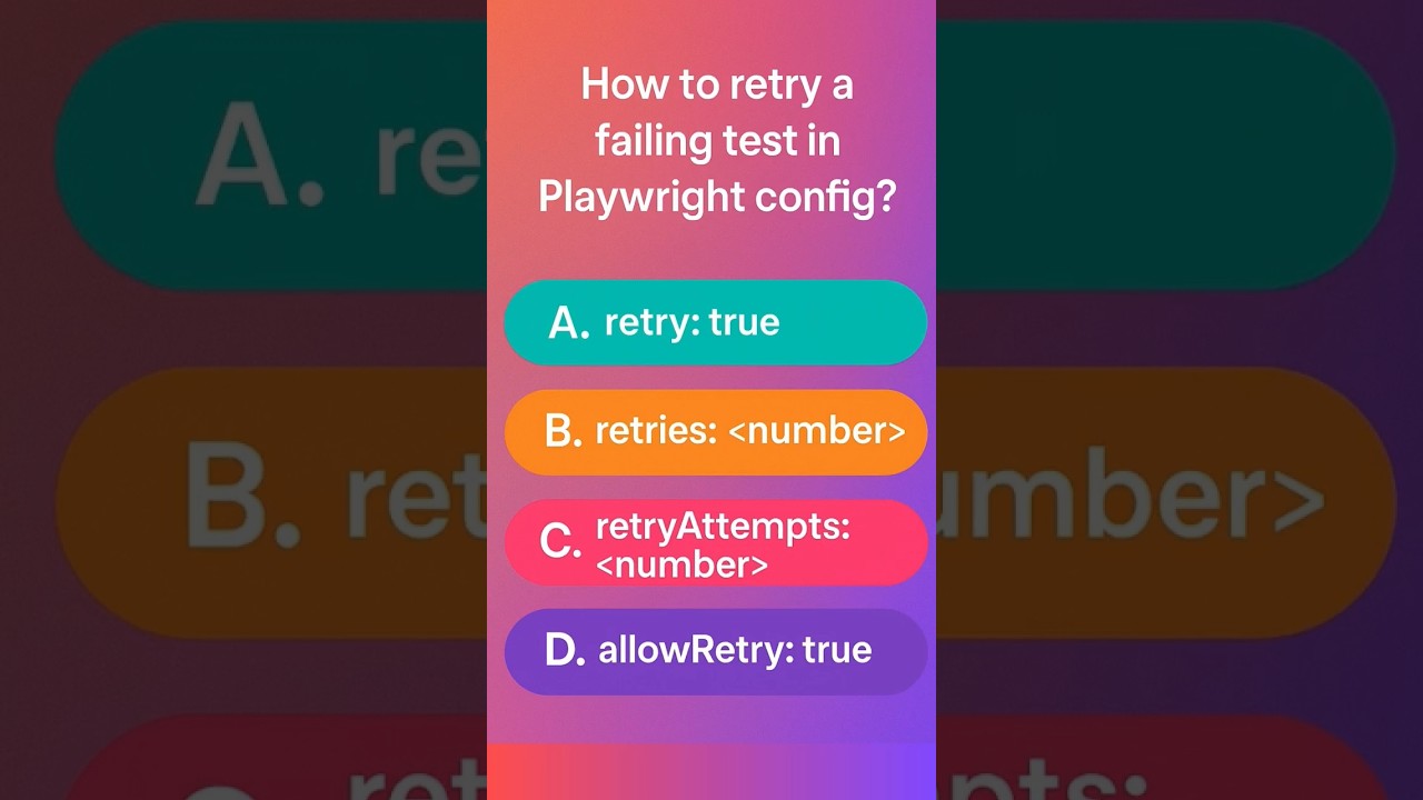 How to Retry a Failing Test in Playwright? | Playwright MCQ 