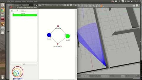 JdeRobot Example Running Obstacle Avoidance for Kobuki robot on Gazebo (CPP Example)