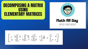Decomposing a matrix into Elementary matrices