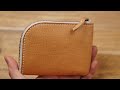 L型ファスナーウォレット　レザークラフトMaking a zip curved wallet  Leather Craft PDF