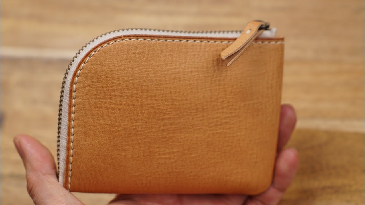 L ZIP бумажник 【кожаный ремесленный】