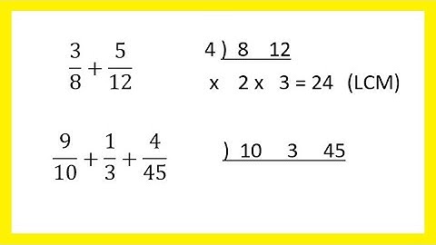 Fractions 6 Add and subtract using LCM (least common multiple)