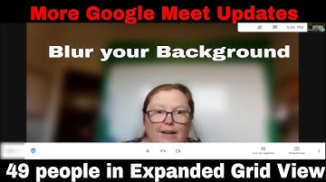 Google Meet Updates | Blurred Background and Expanded Grid View