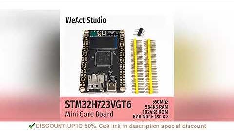 ✔️WeAct STM32H723VGT6 STM32H723 STM32H7 STM32 Core Board Demo Board