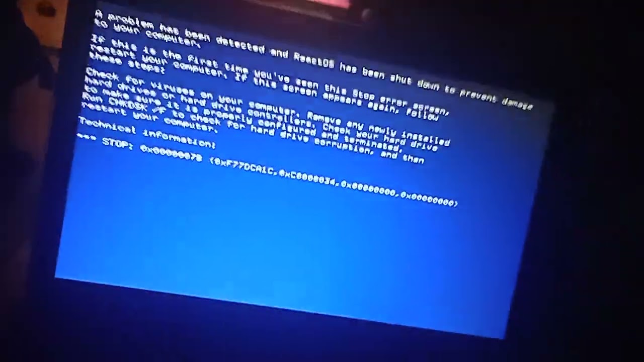 ReactOS LiveCD BSOD - YouTube