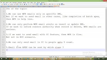 FREE Salesforce Training Videos -- How to send email from APEX