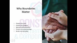 Establishing Professional Boundaries Between Caregivers and Clients | Full Training