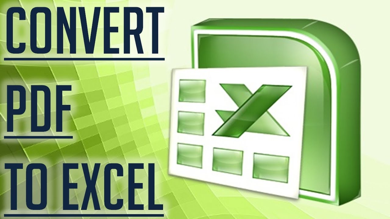 How to convert PDF to Excel - YouTube