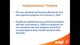 (Part 2 of 2) 2019 ASHP ACPE Pharmacy Technician Education and Training Accreditation Standardsv2