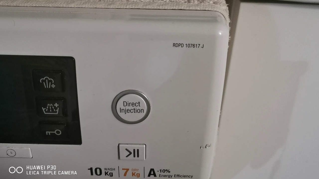 changé langue Hotpoint ariston RDPD 107617 J lave linge séchant - YouTube