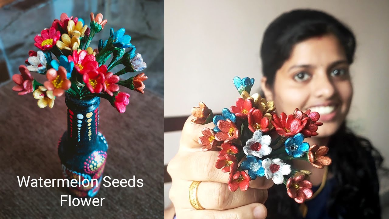 Watermelon Seeds & Green Chilli Pedicel with Calyx Flower