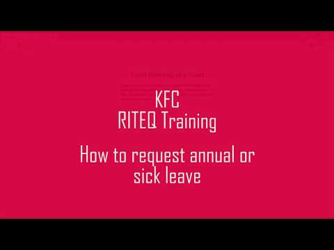 RITEQ Training: Requesting Annual Leave or Sick Pay