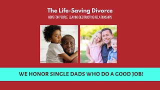 Happy Fathers Day to Single Dads
Happy Fathers Day to the dads who needed Life-Saving Divorces. Heres some encouragement for the day!
As a Christian divorce recovery leader for more than 20 years, author Gretchen Baskerville has listened to the stories of women and men whove gone through trauma in their marriages and finally sought a life-saving divorce to save their life and sanity.
A Life-Saving Divorce is a divorce for the serious reasons: a pattern of chronic emotional abuse, infidelity, domestic violence, sexual immorality, felony behavior, neglect, substance abuse, etc. We know that men can be victims of abuse and betrayal, too.
How to Get the Book, The Life-Saving Divorce: Hope for People Leaving Destructive Relationships
Paperback Book/Kindle via Amazon: https://amzn.to/3CCBsnr As an Amazon Associate I earn from qualifying purchases.
Follow Gretchen Baskerville:
Facebook: https://www.facebook.com/gretchen.baskerville
Twitter: https://twitter.com/GGBaskerville
Instagram: https://www.instagram.com/gretchenbaskerville/
Other helpful links
Website and Blog: http://www.LifeSavingDivorce.com
Divorce Story Interviews: http://www.LifeSavingDivorce.com/interviews
Life-Saving Divorce Email Signup: http://www.LifeSavingDivorce.com/courage Happy Fathers Day to Single Dads