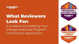 Intergenerational Program Certification