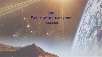 Sibell basic video playback and export function