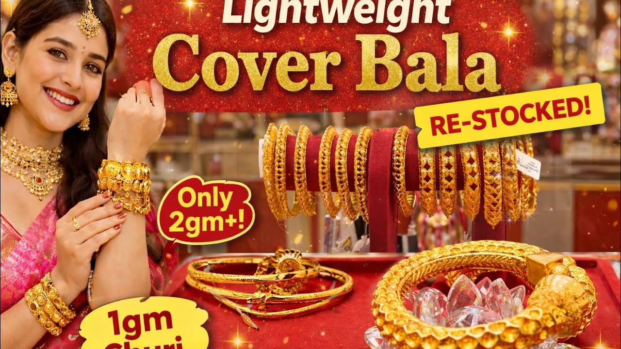 😍 1gm Gold Churi & Bahubali Bala Designs | Lightweight Gold Collection at MG Gold
