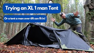 A tent I can actually Fit in!  Highlander XL  1 man tent Test.