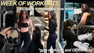WEEK OF WORKOUTS: 4-day training split, stay disciplined *when life is busy + everything goes WRONG*
