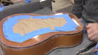 Replacing Disintegrating Celluloid Binding on a Gibson Classical Guitar, part 3