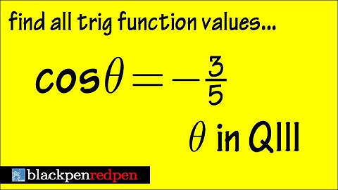 Find all trig function values based on a given one, ex2
