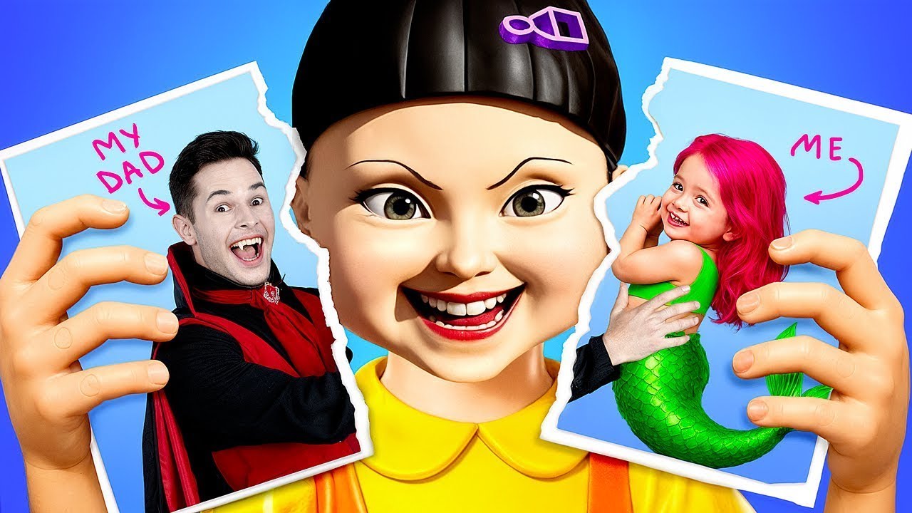 عروسة سكويد جايم مقابل مصاص دماء ! عروسه بحر إتبناها مصاص دماء !