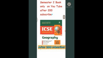 ICSE Arihant Semester 2 Geography Book after 200 subscriber #icse #pdf.
