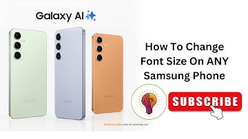 How To Change Font Size On ANY Samsung Phone - Full Guide