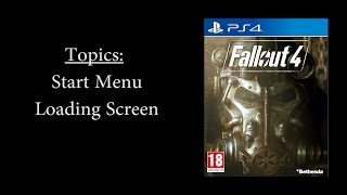 Game Directing | Fallout 4 - Start Menu & Loading Screen