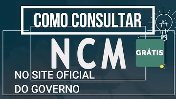 NCM ON LINE NO SITE GOVERNO OFICIAL GRÁTIS COMO CONSULTAR