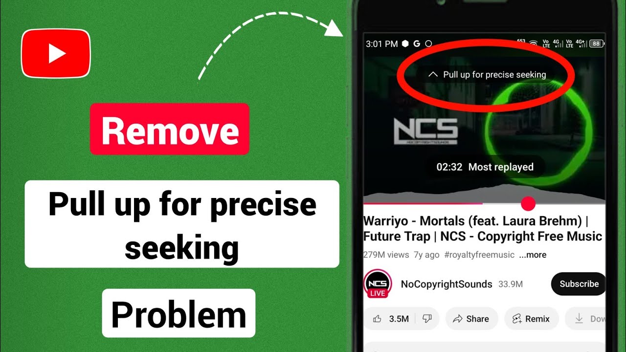 Pull Up For Precise Seeking Stuck Fix Pull up for precise seeking problem in YouTube | YouTube Pull up