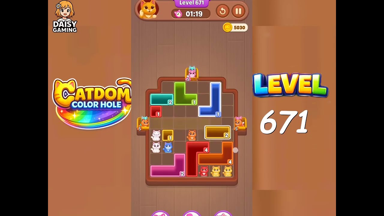 Catdom Color Hole Level 671 Walkthrough - YouTube