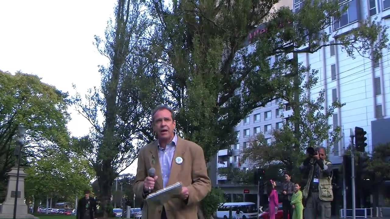 Greg Chipp speaking at the 420 Marijuana Rally in Melbourne