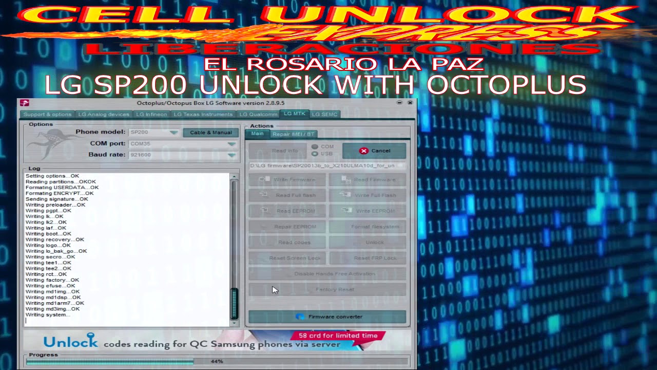 LG SP200 Boost Mobile Unlock Octoplus tutorial !!!ACTUALIZADO!!! - YouTube