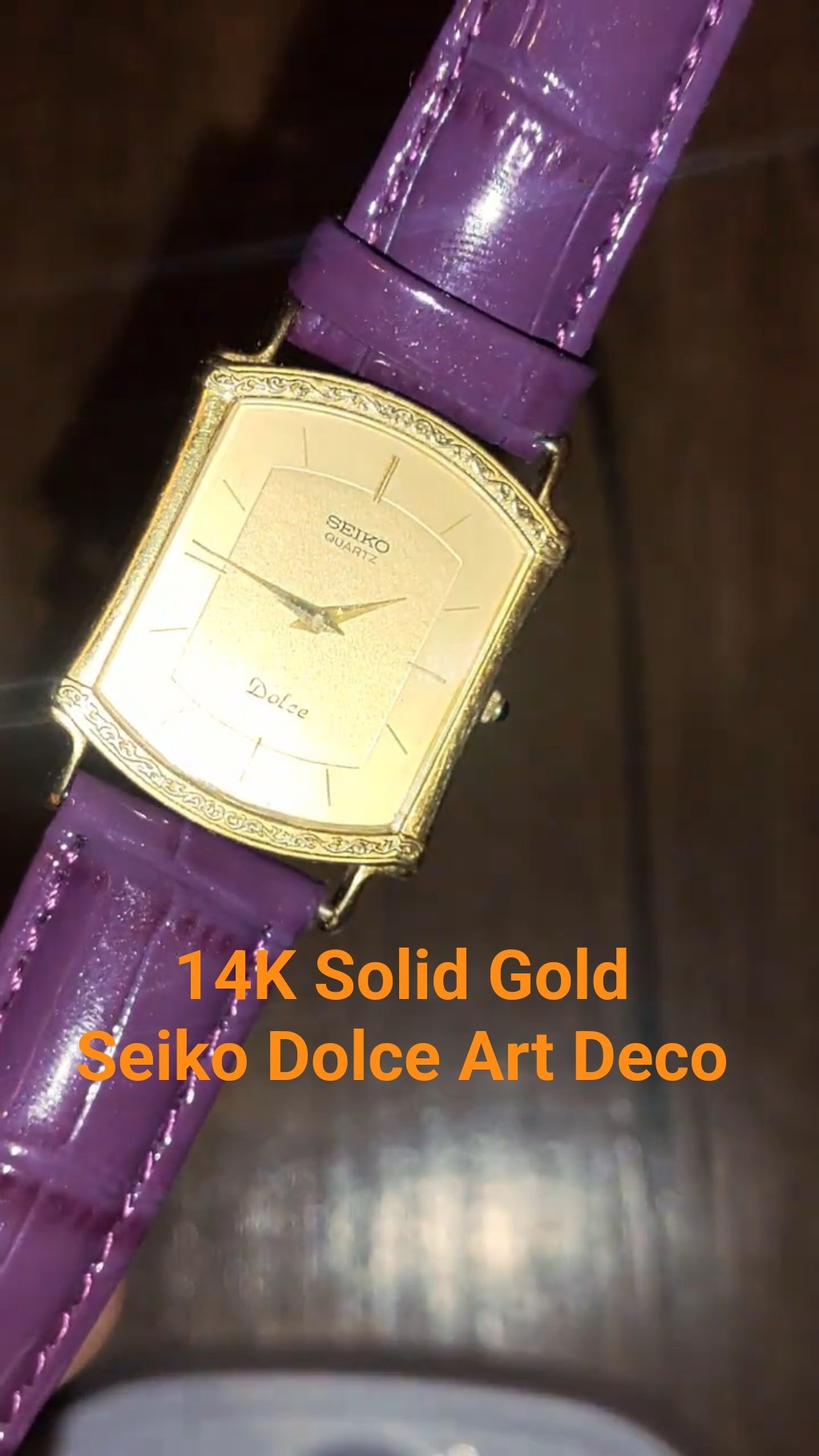 14K Solid Gold] Seiko Dolce Art Deco Tank Ref.9520-5070 - YouTube