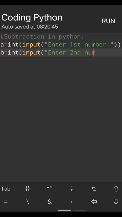 Subtraction in python | #python #codingzone - YouTube