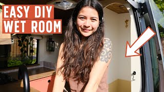 CAMPERVAN WET ROOM | How to Build a DIY Wet Room with COMPOSTING TOILET Ep21