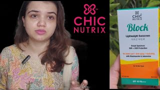 Best Sunscreen under 900 with No White Cast | Chicnutrix Block | Alamode by Hera paidcollaboration