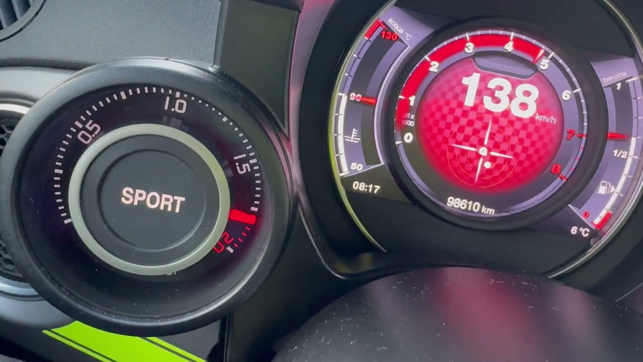 Acceleration in Abarth 595 Pista 165hp stage 1