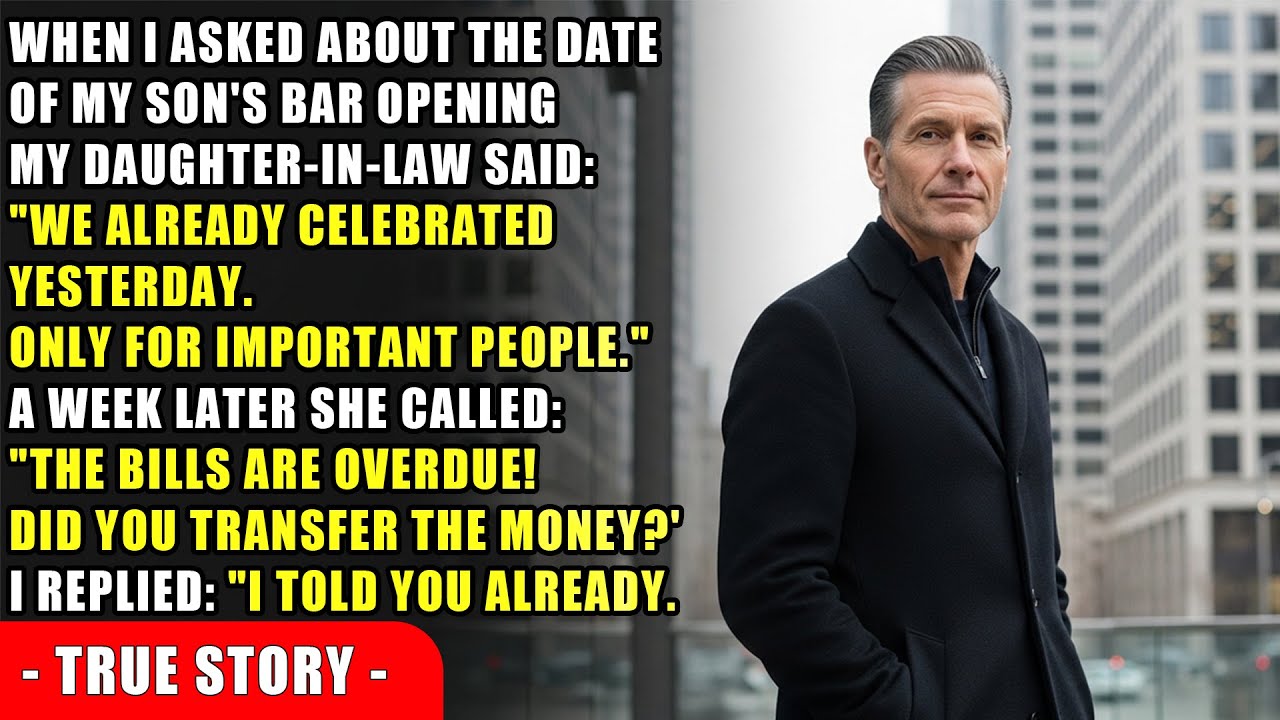 DIL Said “We Celebrated Yesterday”—When I Asked About My Son’s Bar Opening