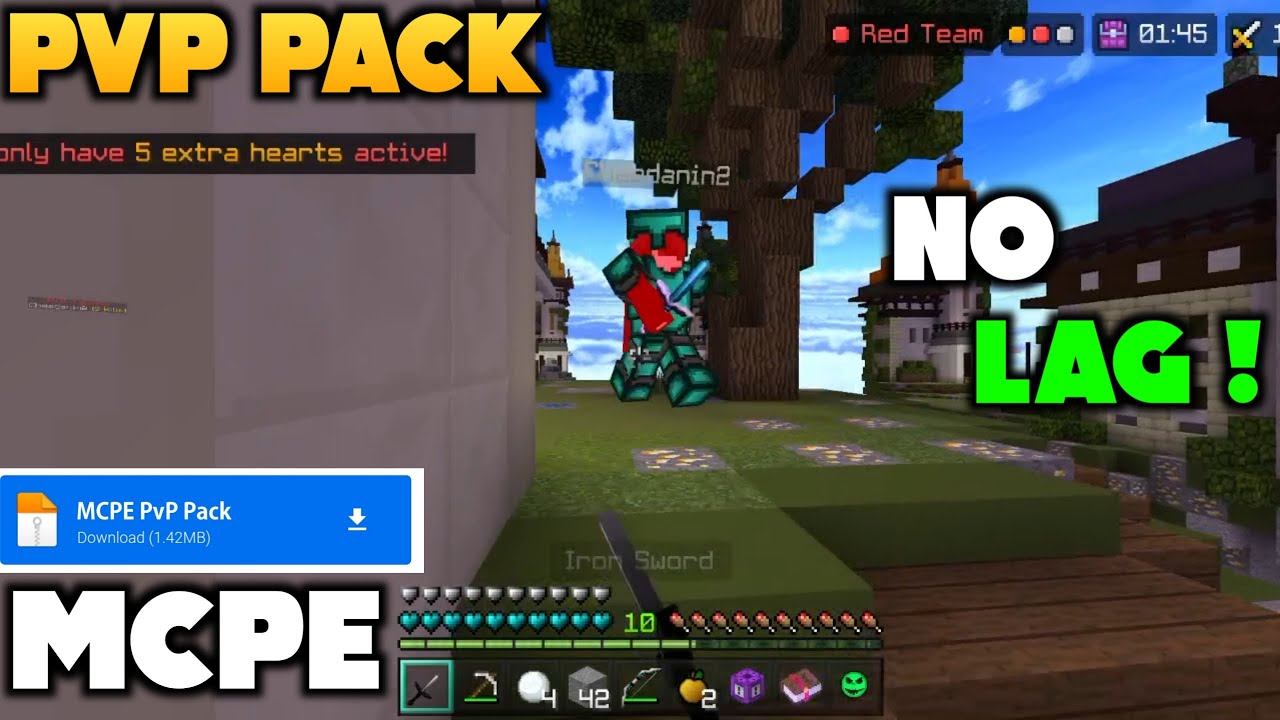 Best Mcpe PvP pack 1.19 ! | Fps boost ! Mcpe pvp pack texture pack ...