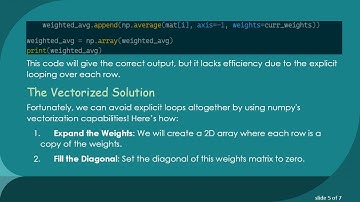 How to Calculate Weighted Averages in a Matrix with Custom Weights