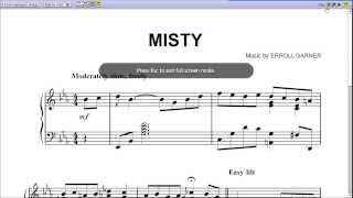 Misty - Piano Solo Sheet Music