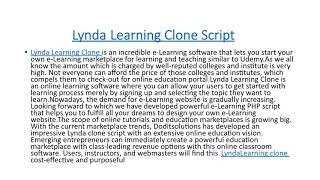 Lynda Learning Clone | Ready-Made Clone Scripts