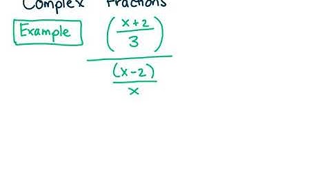 MCR Complex Fractions (7.4)