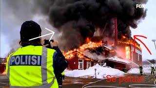 Finnish police - Big schoolfire in finland! (english subtitles)