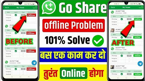 Go Share me  Offline Number Ko Online Kese Kare  | Go Share Offline Problem Today New Update
