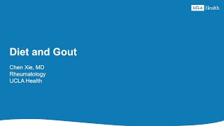 Thumbnail of the video “UCLA Health - Diet and Gout | Dr. Chen Xie, MD | UCLA Health”