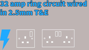 32 amp ring circuit wired in 2.5mm T&E