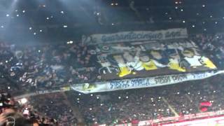 AC MILAN - INTER 2014  Fans singing  before derby  Sarà perchè ti amo